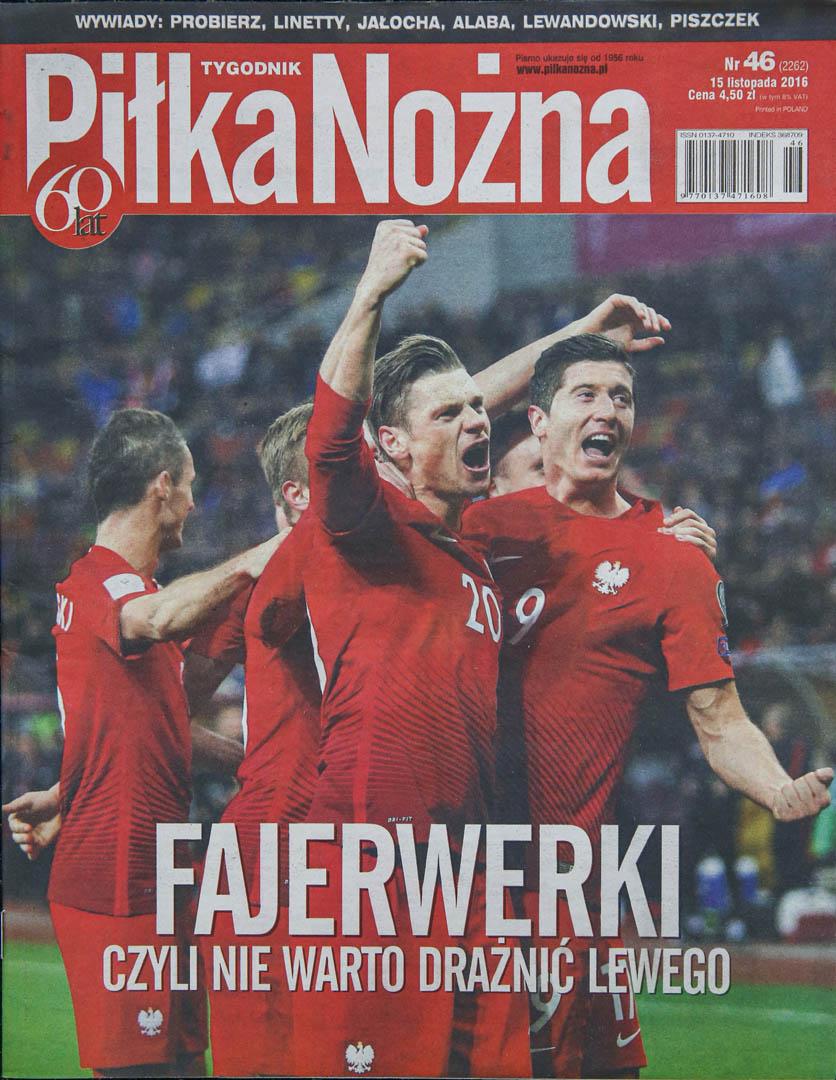 Okładka piłki nożnej po meczu Rumunia - Polska (11.11.2016)