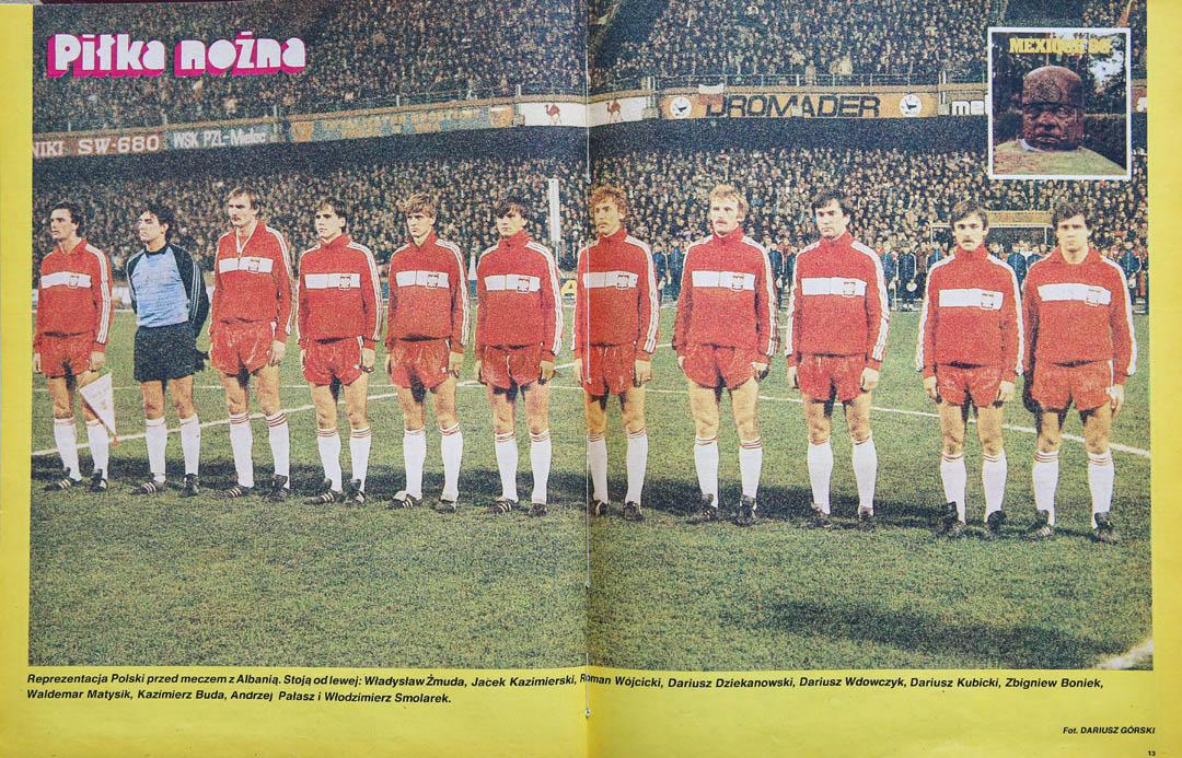 Reprezentacja Polski przed meczem z Albanią (31.10.1984)