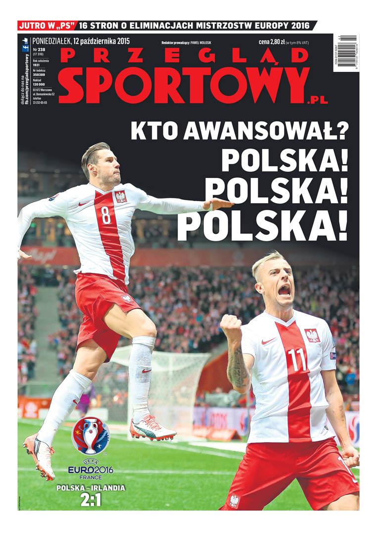Okładka przeglądu sportowego po meczu Polska - Irlandia (11.10.2015)