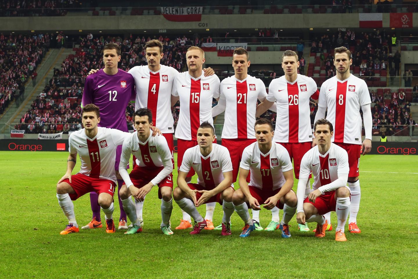 Reprezentacja Polski przed meczem towarzyskim ze Szkocją.