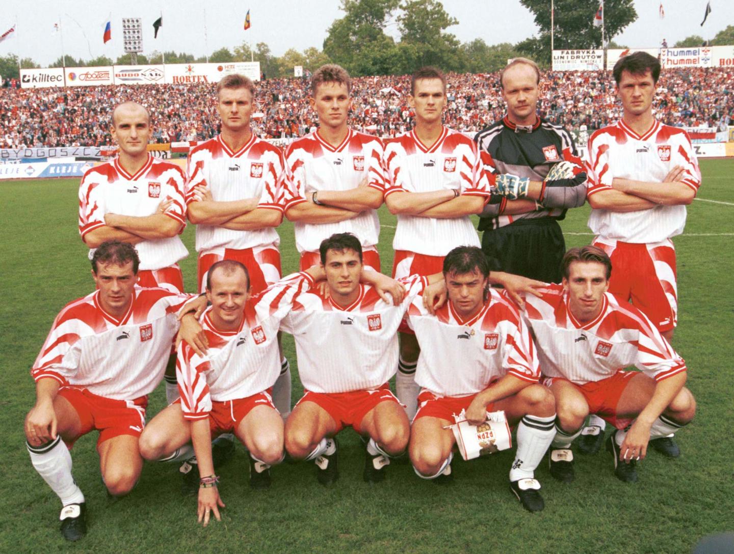 Reprezentacja Polski przed meczem z Rumunią w Zabrzu
