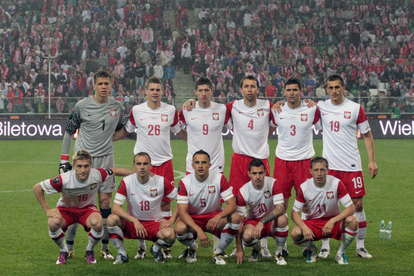 Reprezentacja Polski przed meczem z Francją.