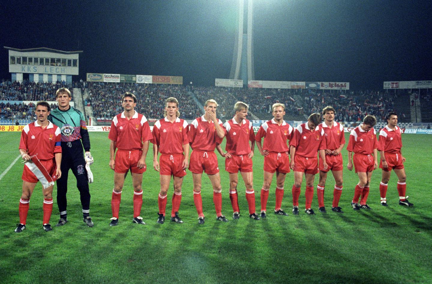 Reprezentacja Polski przed meczem z Turcją w eliminacjach MŚ 1994.