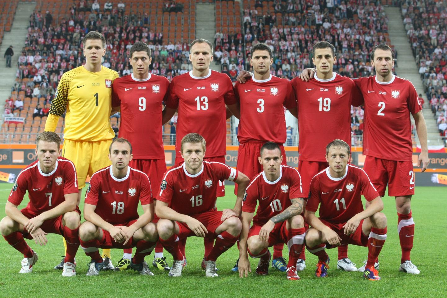 Reprezentacja Polski przed meczem z Gruzją.