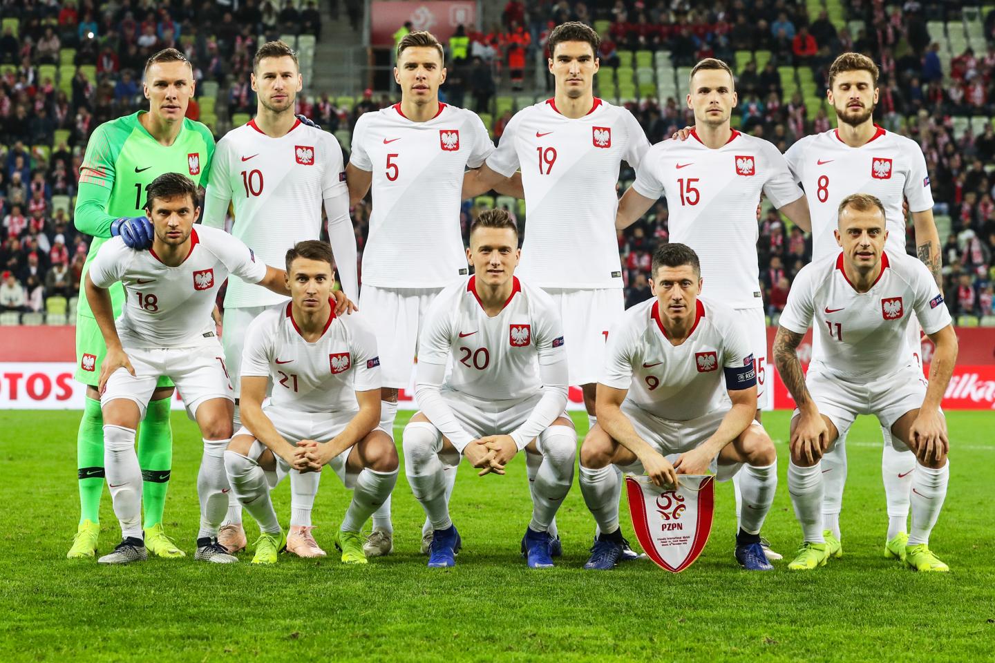 Reprezentacja Polski przed meczem z Czechami. 