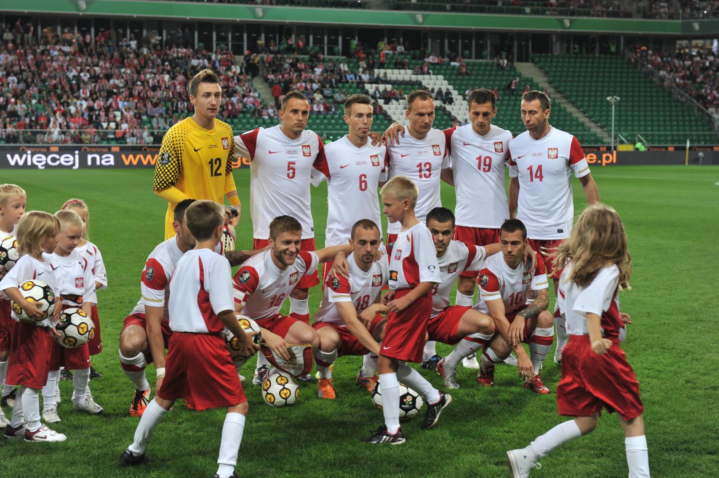 Reprezentacja Polski przed meczem z Meksykiem.