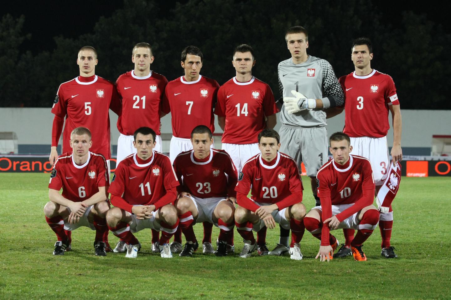 Reprezentacja Polski przed meczem z Mołdawią.