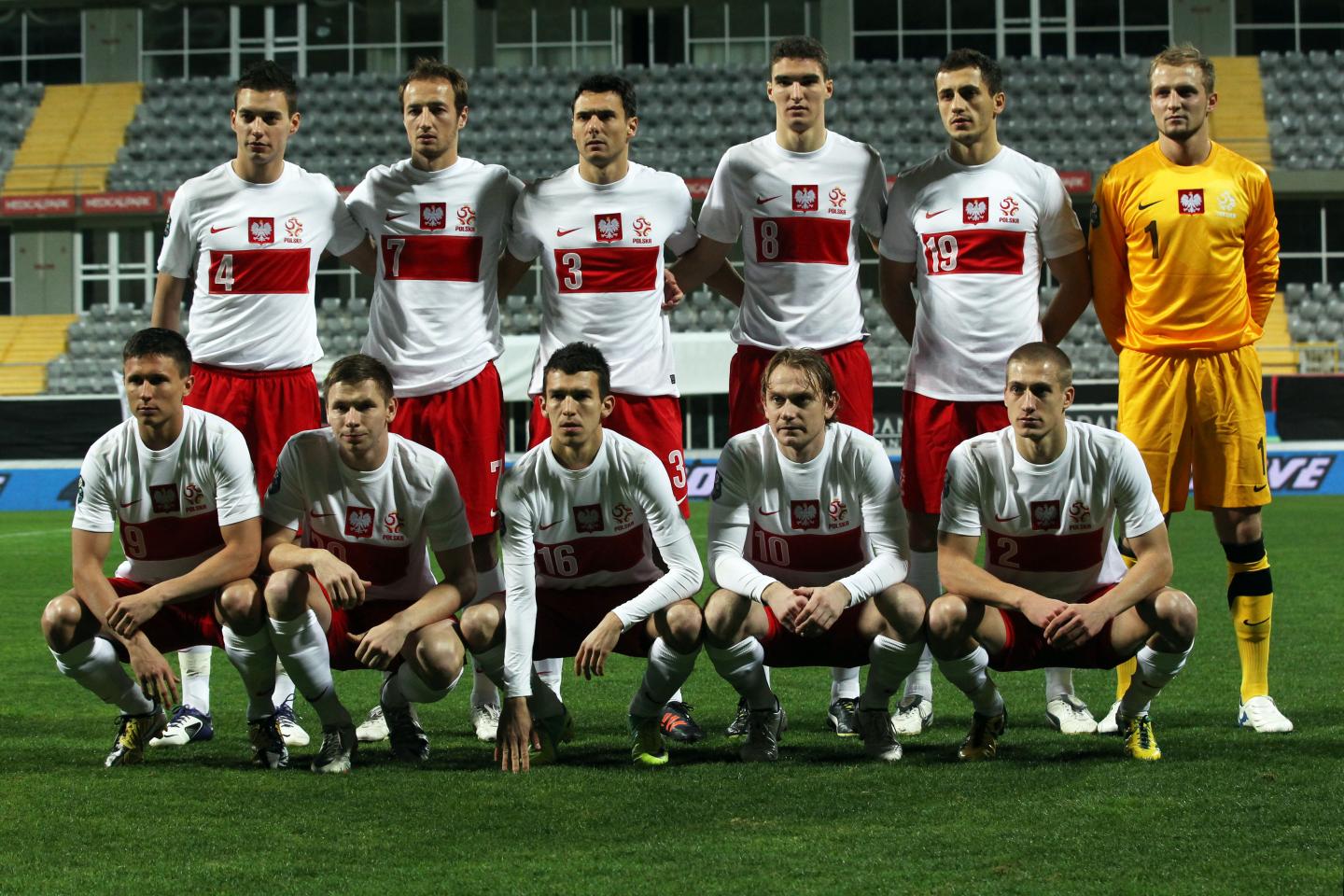 Reprezentacja Polski przed meczem z Bośnią i Hercegowiną w 2011 w tureckim Kundu.