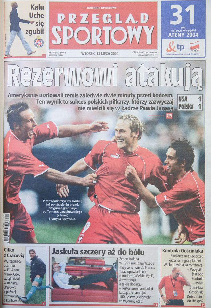 Przegląd sportowy po meczu USA - Polska (11.07.2004) 
