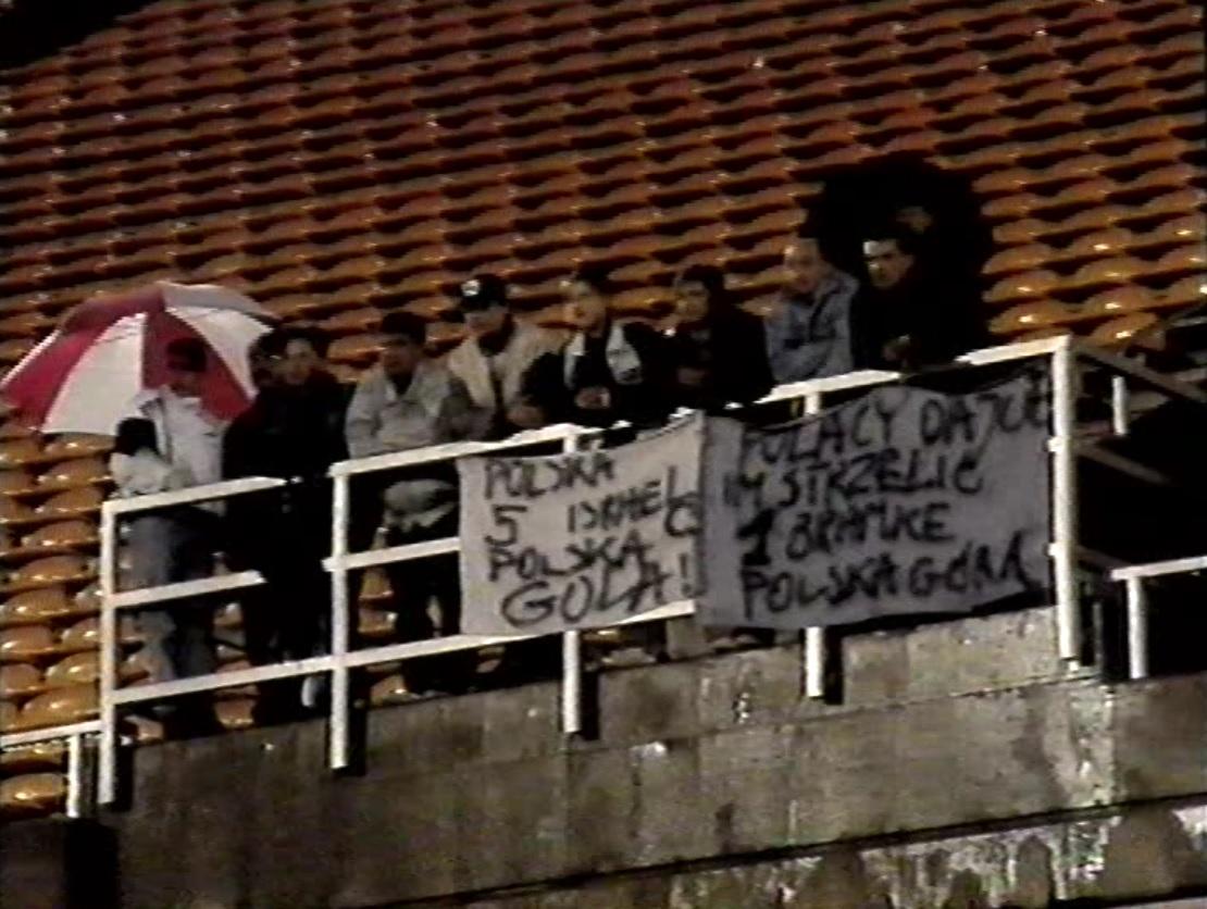 Kibice podczas meczu Izrael - Polska (03.02.1993).