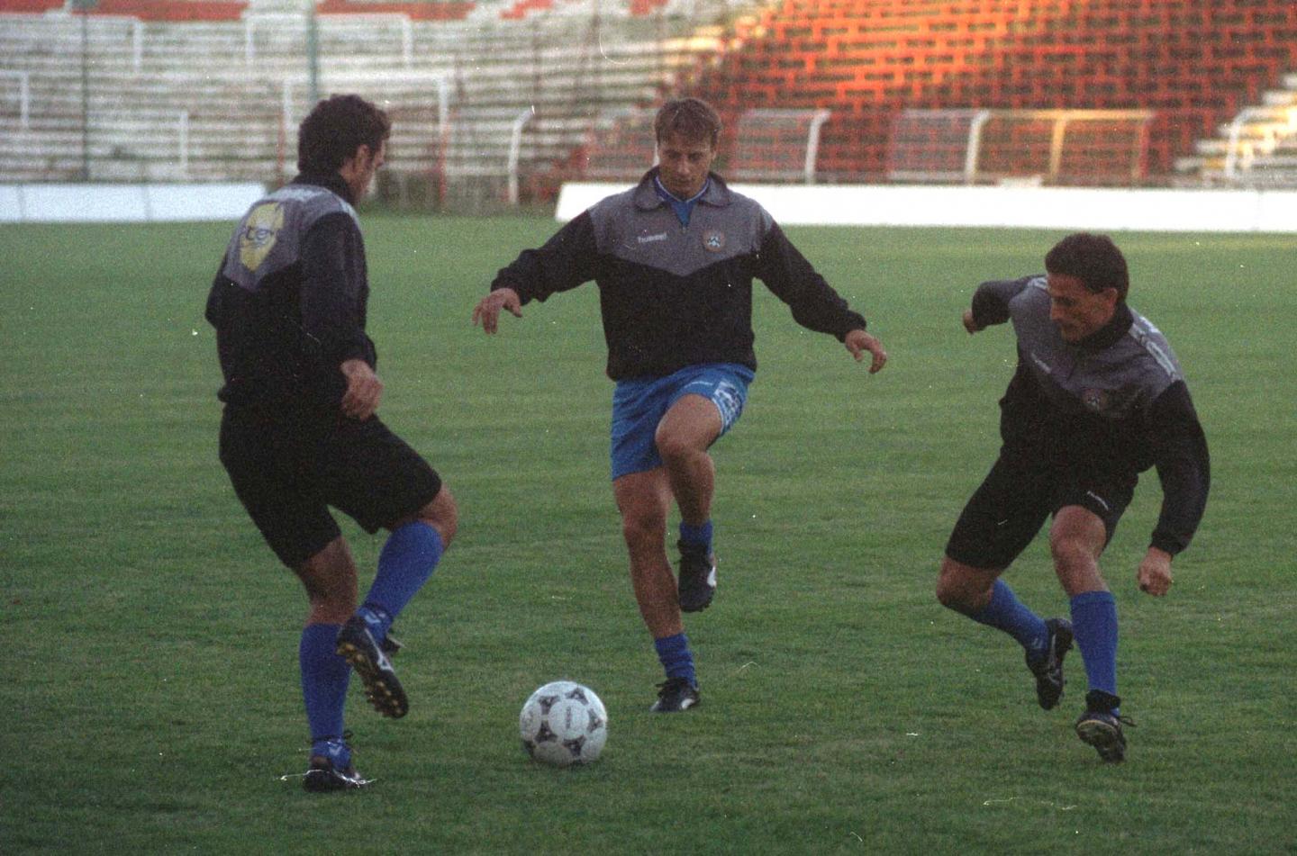 Trening piłkarzy Udinese Calcio na stadionie Widzewa.