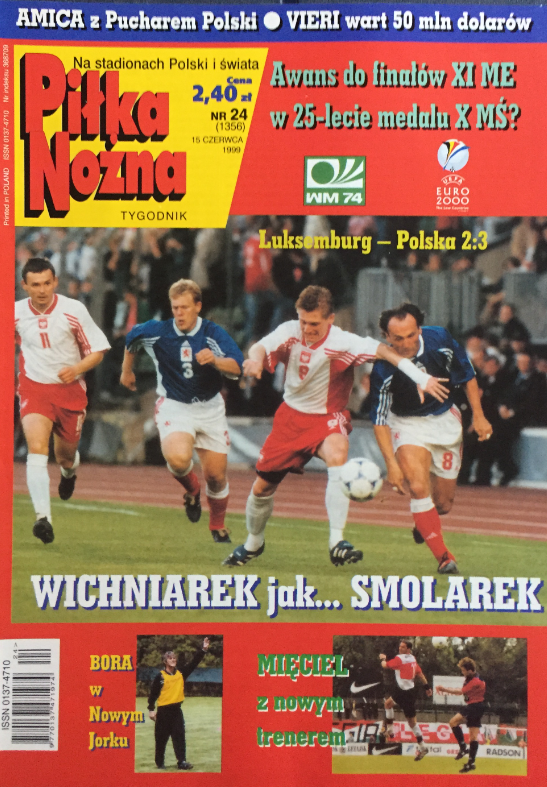 piłka nożna po meczu luksemburg - polska (09.06.1999)