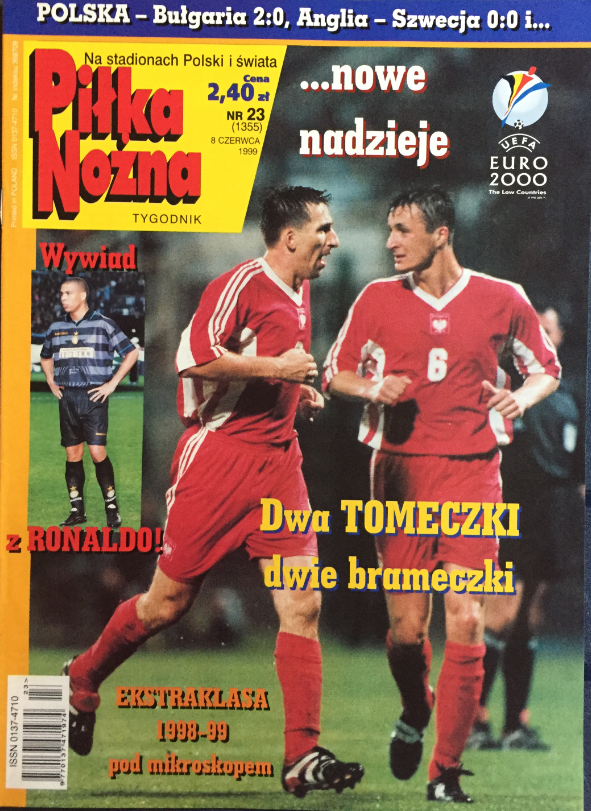 piłka nożna po meczu polska - bułgaria (04.06.1999)