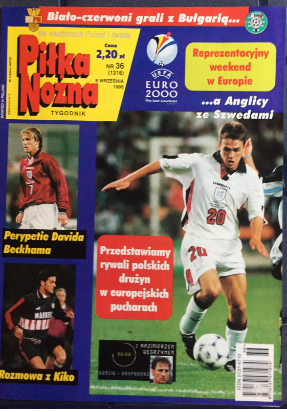 piłka nożna po meczu z bułgarią (06.09.1998)