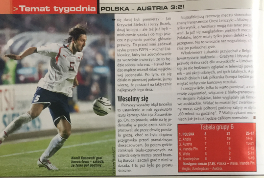 piłka nożna po meczu polska - austria (03.09.2005)