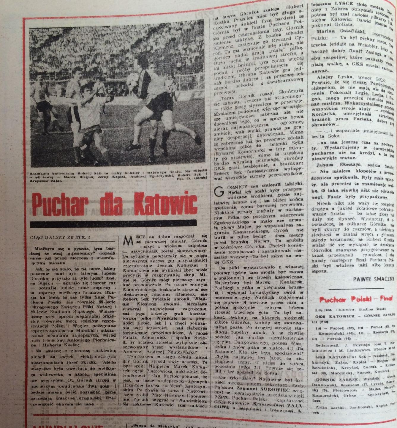 Piłka Nożna po Katowice - Górnik Z. (01.05.1986) 2