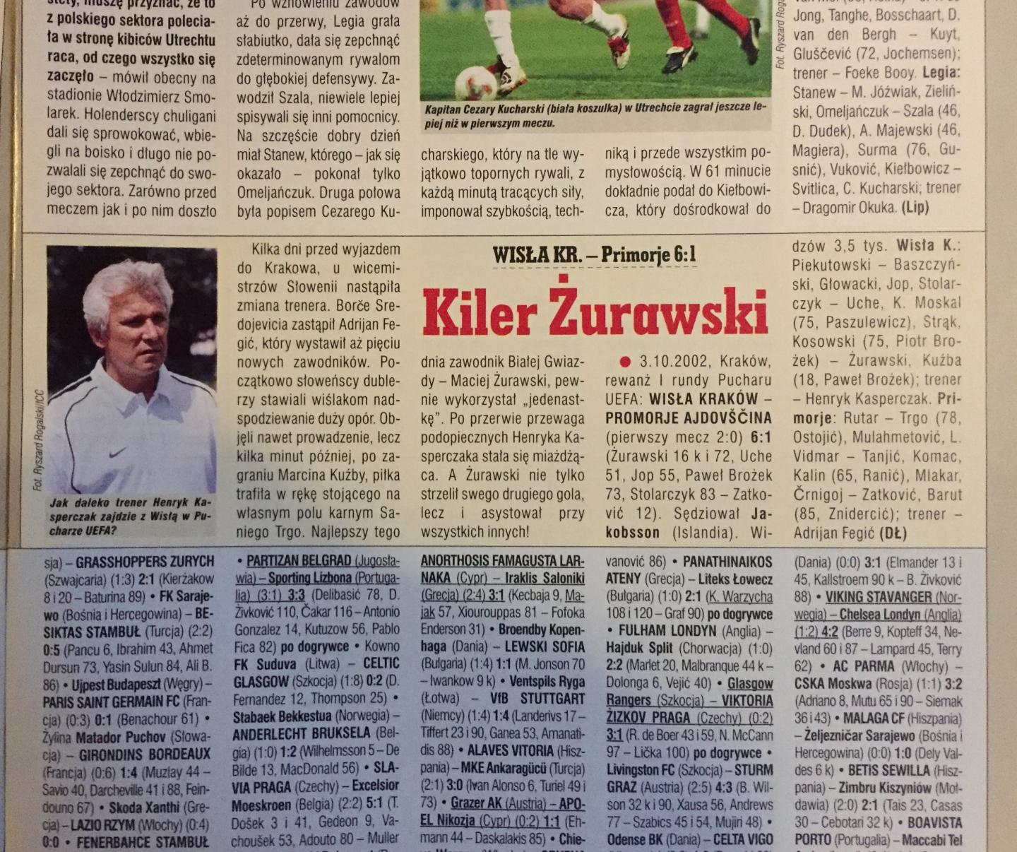 Wisła Kraków - NK Primorje 6:1 (03.10.2002) Piłka Nożna