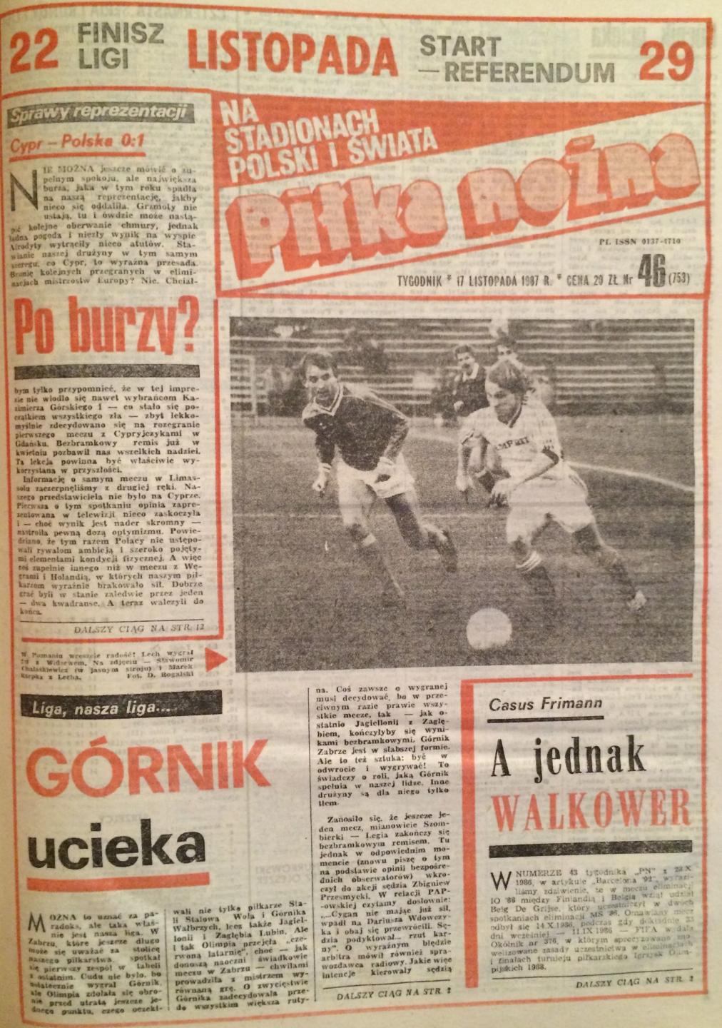 Piłka Nożna po Polska – Dania 0:2 (28.10.1987) 3