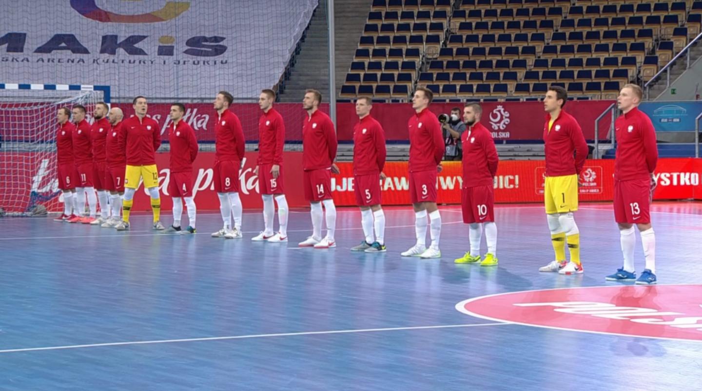 Reprezentacja Polski w futsalu przed meczem Polska – Portugalia 0:3 futsal (03.02.2021)