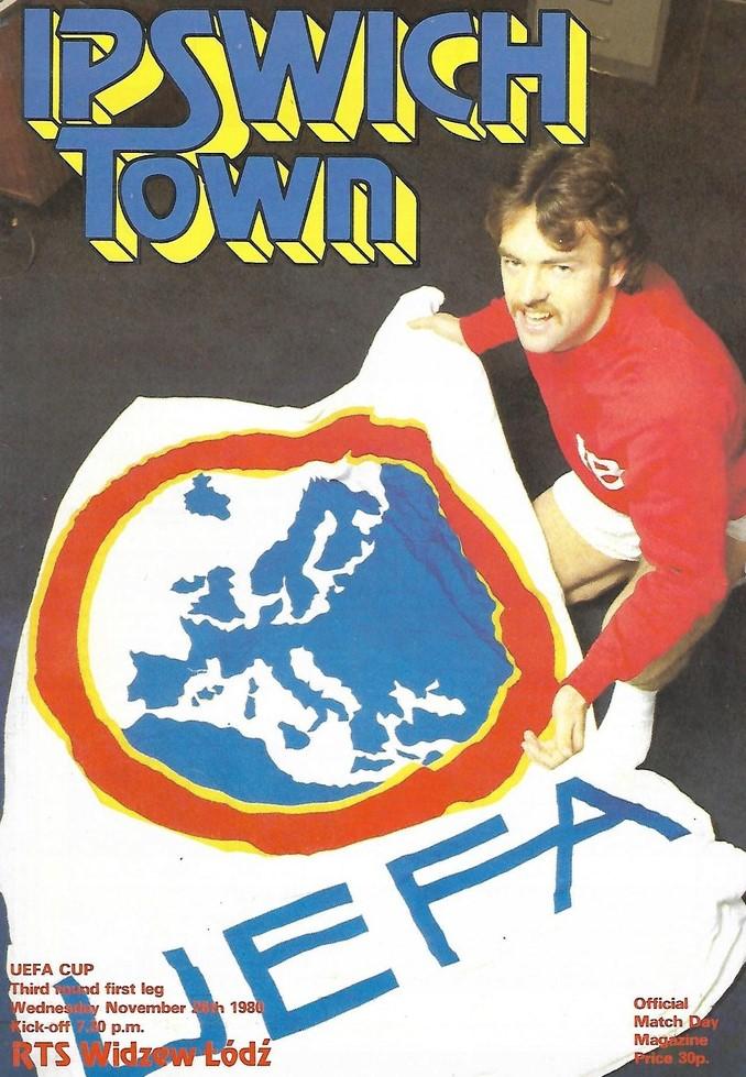 Ipswich Town FC - Widzew Łódź 5:0 (26.11.1980) Program meczowy