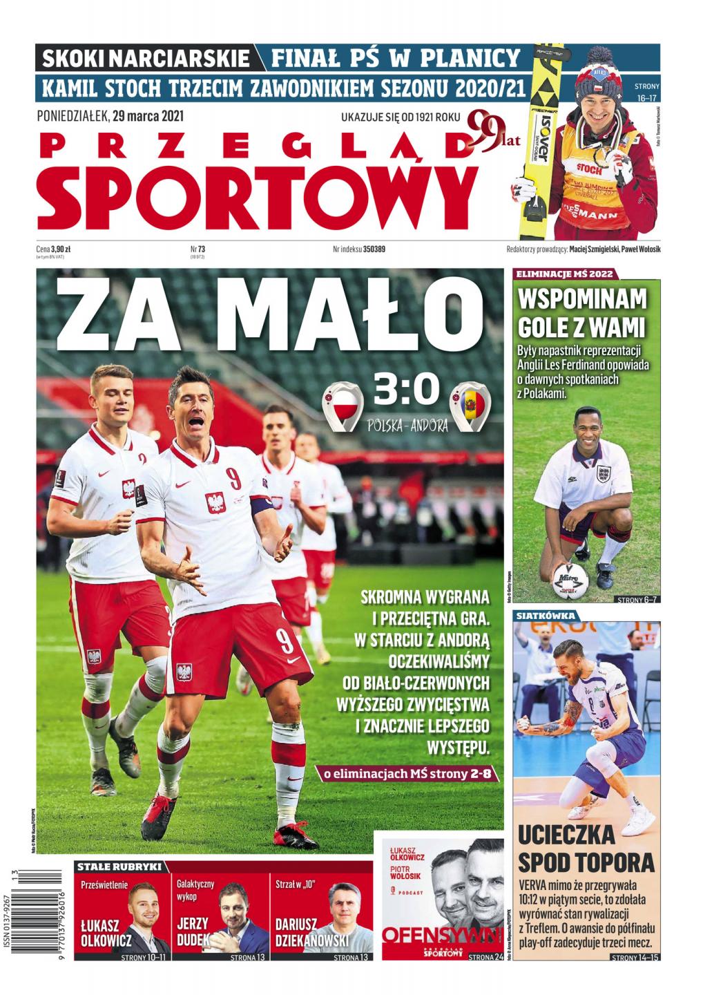 Polska - Andora 3:0 (28.03.2021) Przegląd Sportowy