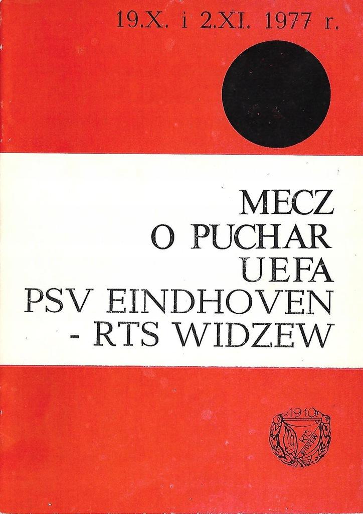 Widzew Łódź - PSV Eindhoven 3:5 (19.10.1977) Program meczowy