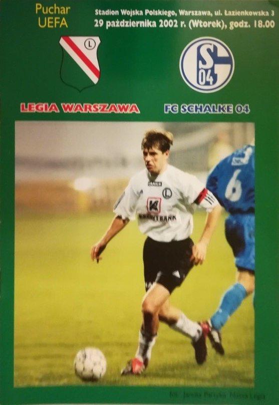 Program meczowy Legia Warszawa - Schalke 04 Gelsenkirchen 2:3 (29.10.2002).