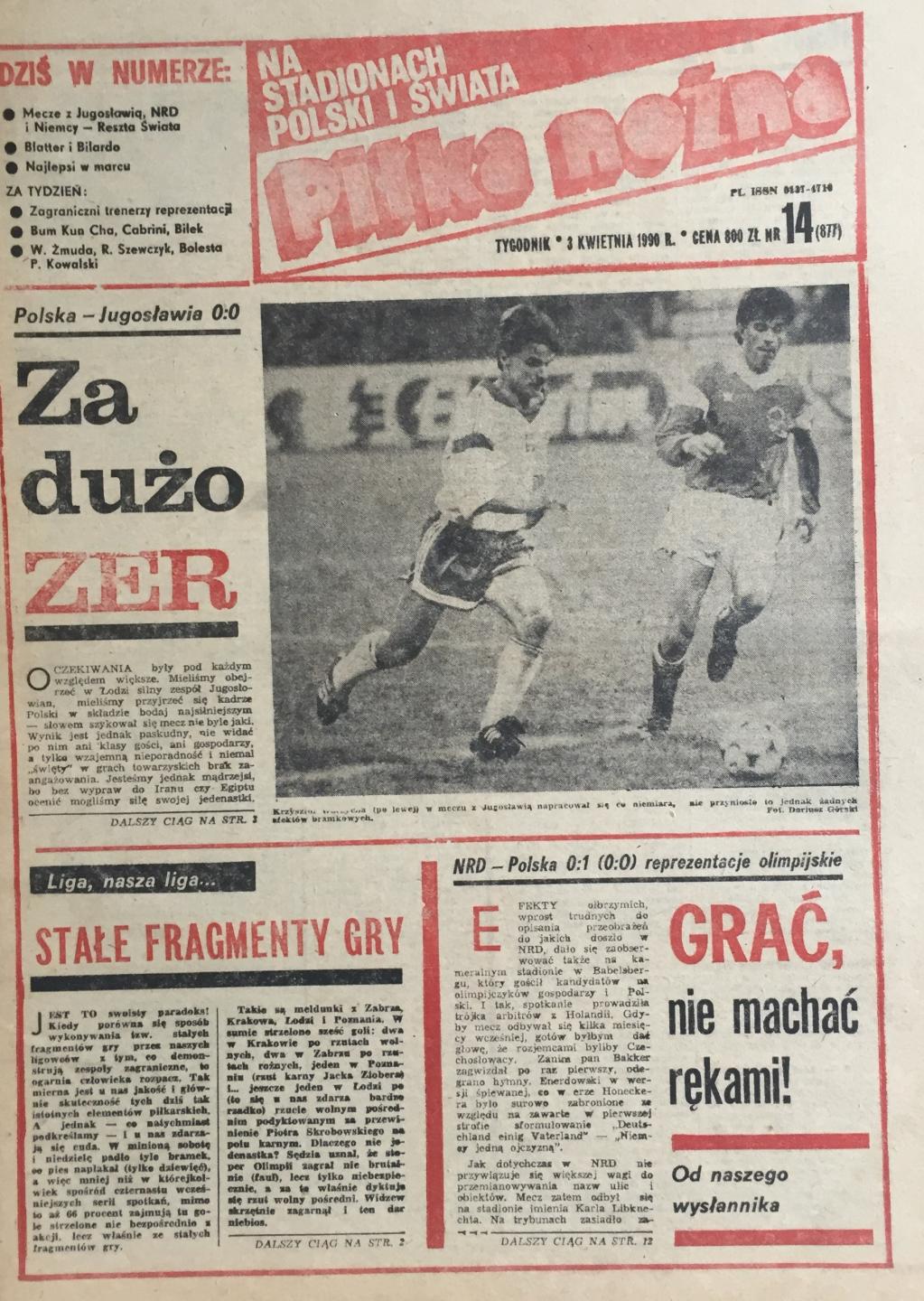 Piłka Nożna po NRD - Polska 0:1 (28.03.1990) 1