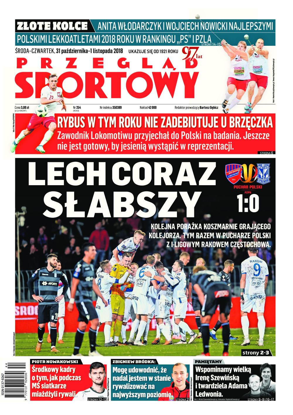 Raków Częstochowa - Lech Poznań 1:0 (30.10.2018) Przegląd Sportowy