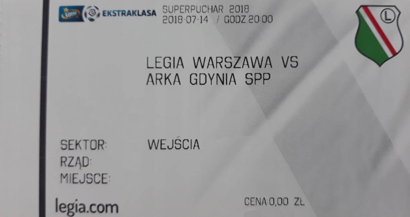 Legia Warszawa - Arka Gdynia 2:3 (14.07.2018)