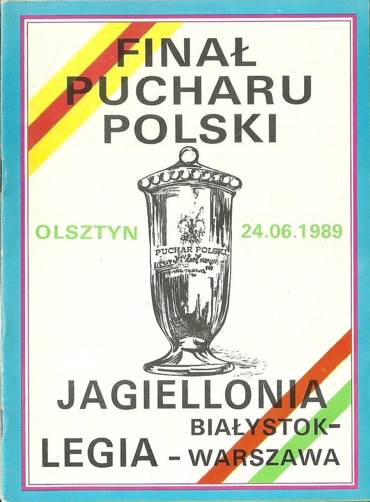 Program meczowy Legia Warszawa - Jagiellonia Białystok 5:2 (24.06.1989).