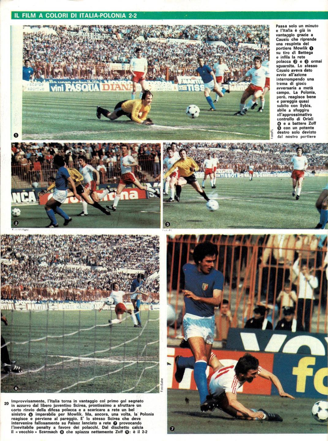 Guerin Sportivo po meczu Włochy - Polska 2:2 (19.04.1980)