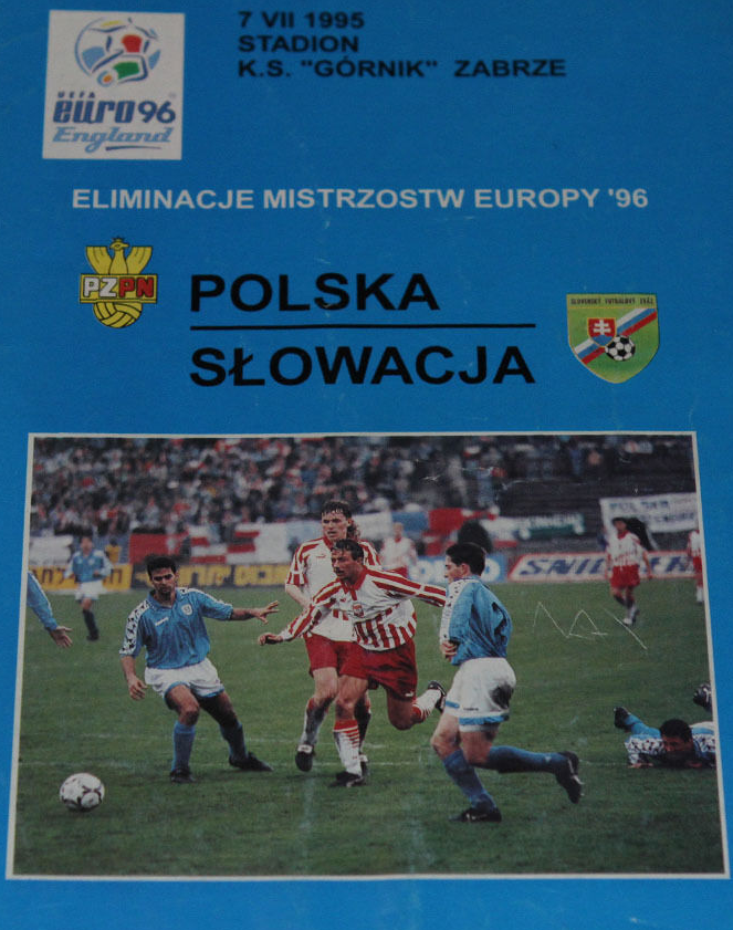 program z meczu polska - słowacja (07.06.1995)