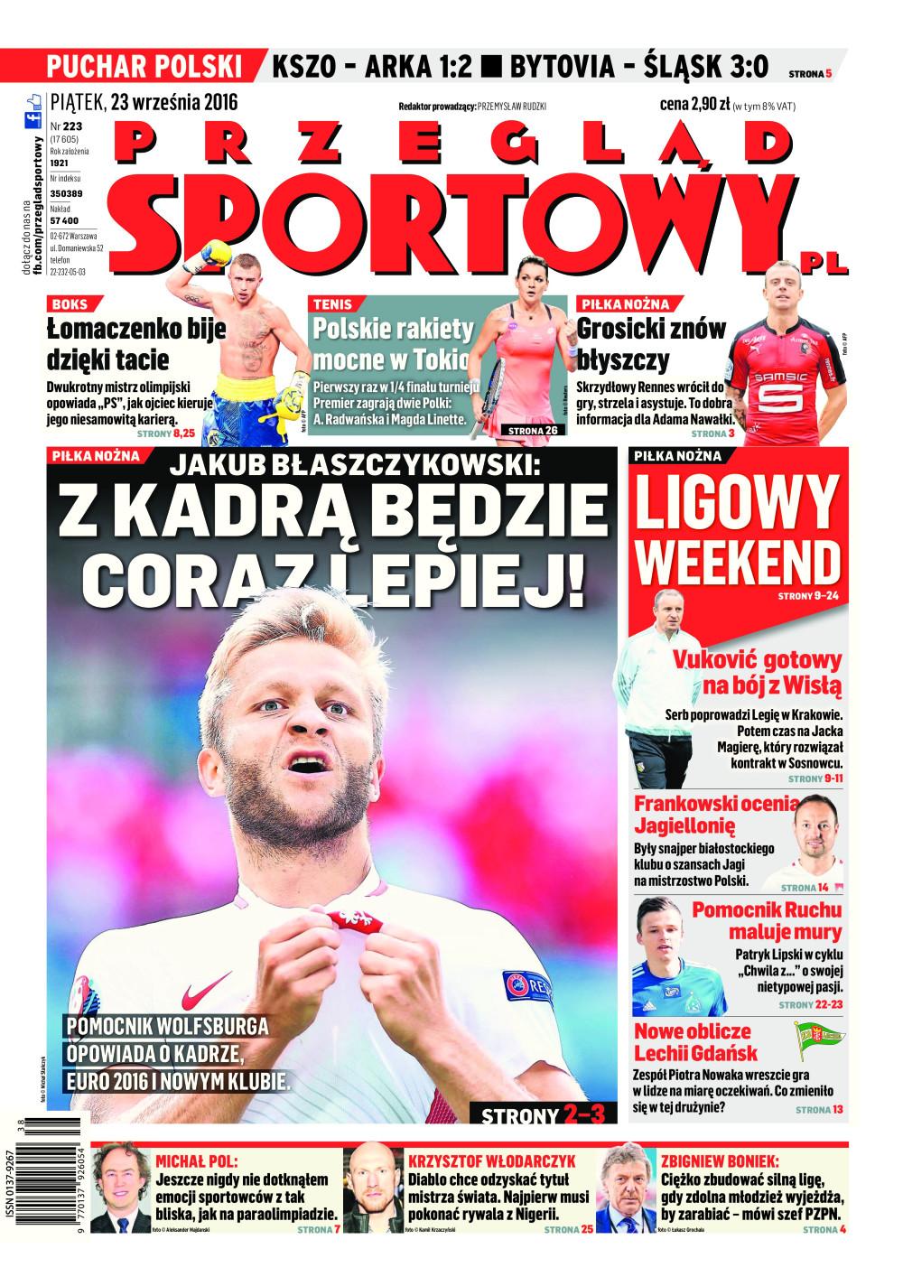 Przegląd Sportowy po KSZO Ostrowiec Św. - Arka Gdynia 1:2 (22.09.2016)