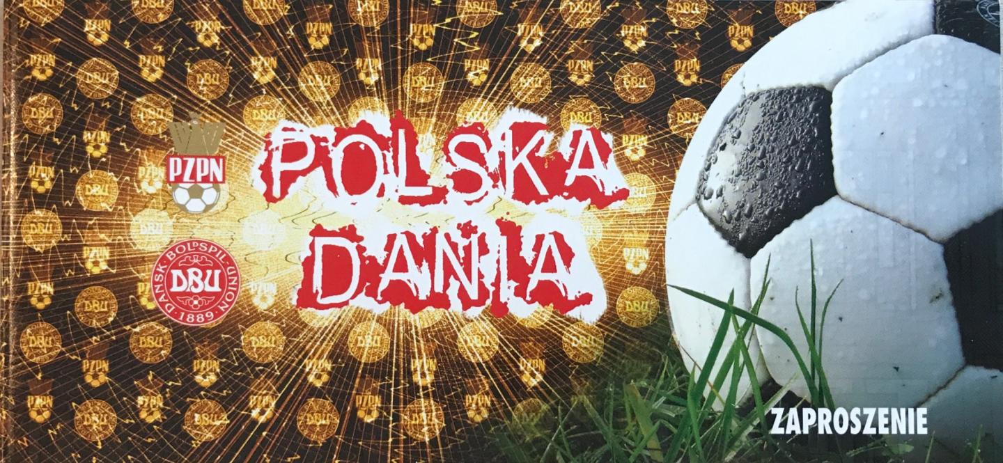 Zaproszenie na mecz Polska - Dania 1:1 (01.06.2008)