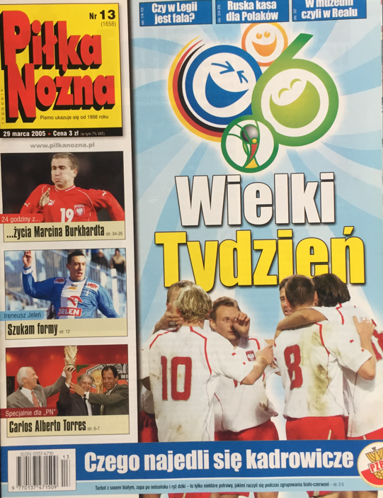 okładka piłki nożnej po meczu polska - azerbejdżan (26.03.2005)