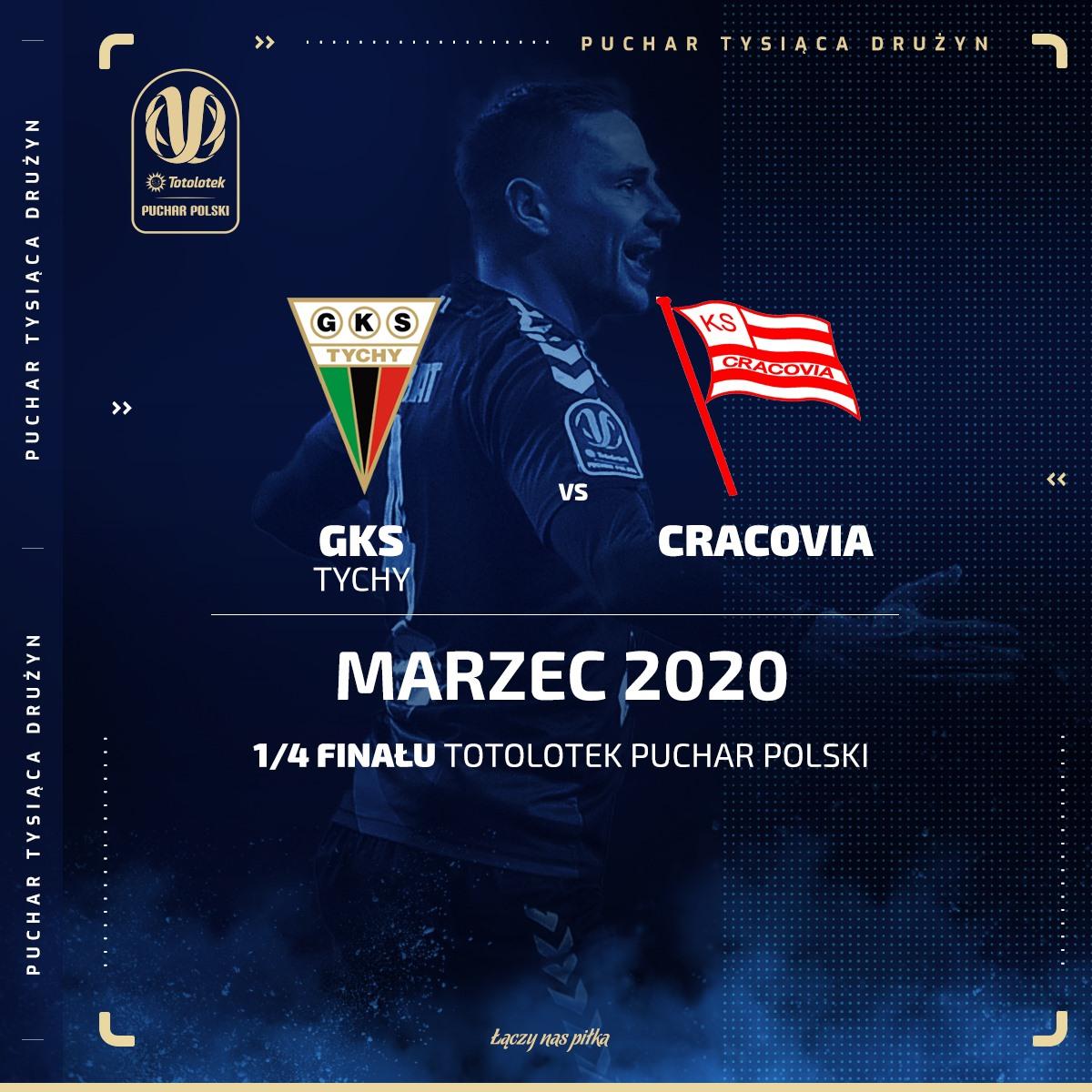 Plakat GKS Tychy - Cracovia 1:2 (pd.), 10.03.2020 1