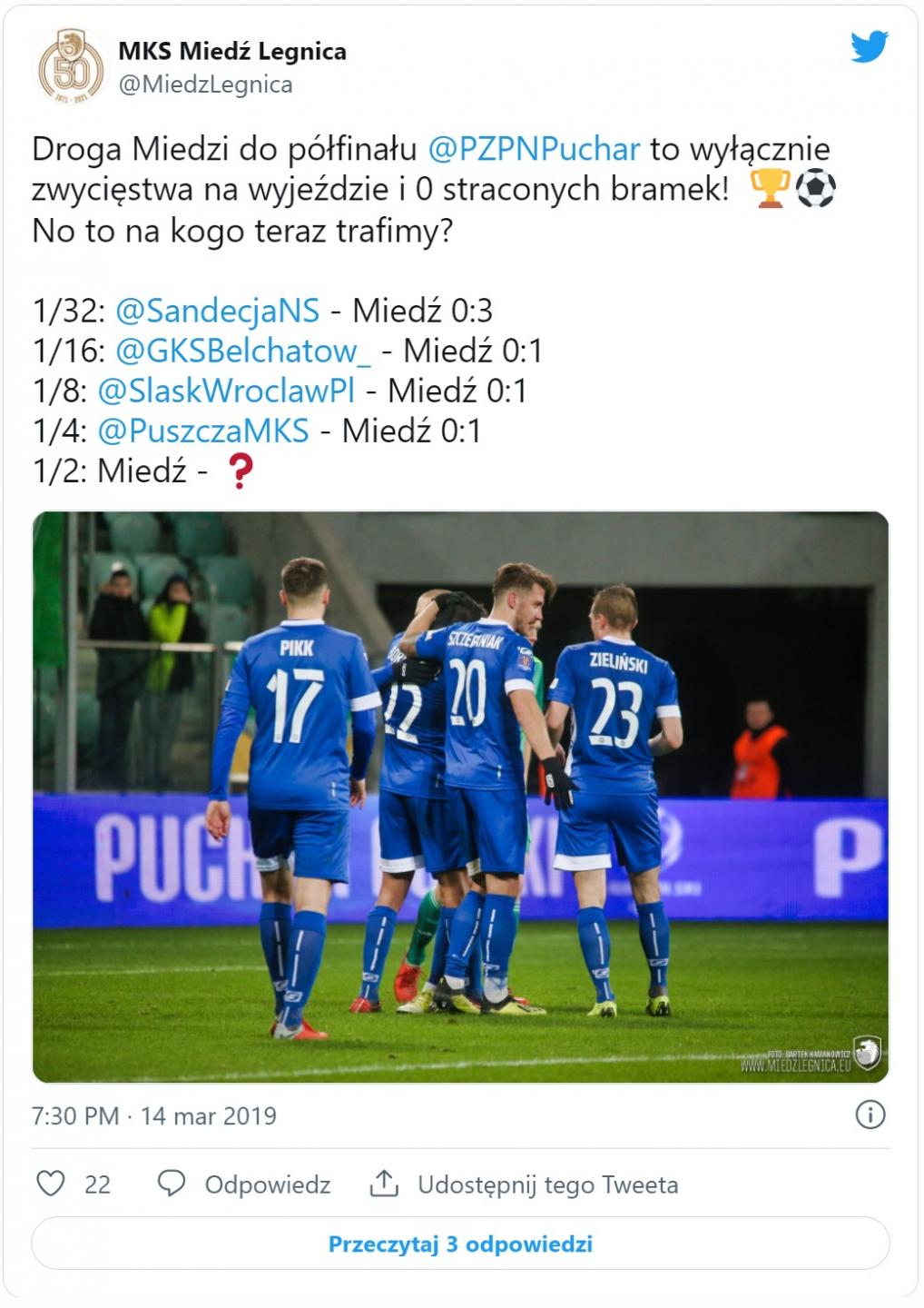 Puszcza Niepołomice - Miedź Legnica 0:1 (14.03.2019)