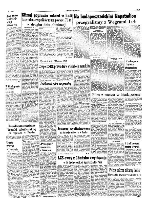 Przegląd Sportowy po Węgry - Polska 4:1 (15.07.1956) 2