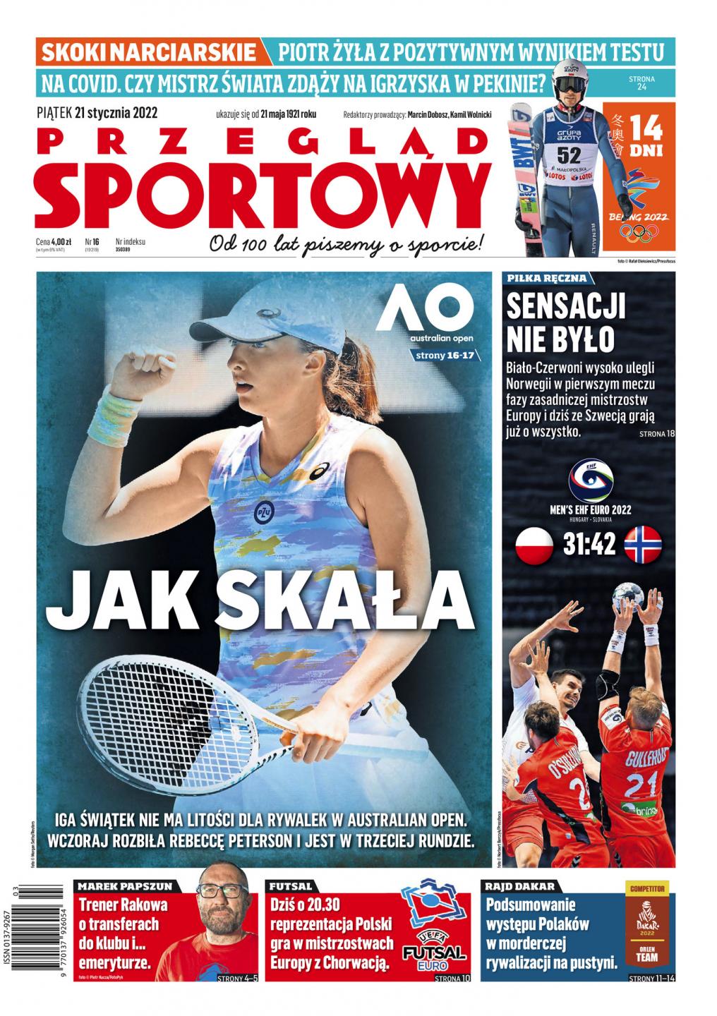 Polska - Chorwacja 1:3 (21.01.2022) futsal Przegląd Sportowy przed