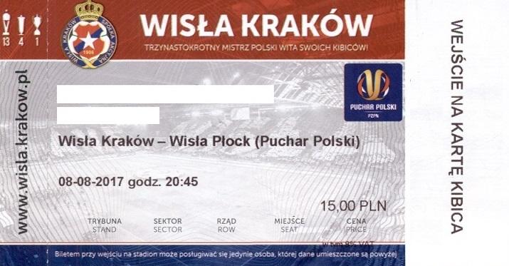 Wisła Kraków - Wisła Płock 2:1 (08.08.2017)