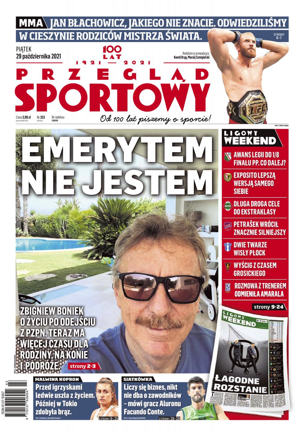 Okładka Przegląd Sportowy po meczu Świt Skolwin Szczecin - Legia Warszawa 0:1 (28.10.2021)