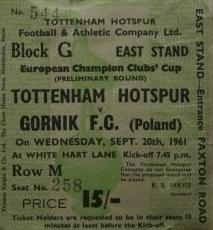 Bilet Tottenham Hotspur - Górnik Zabrze 8:1 (20.09.1961) 3