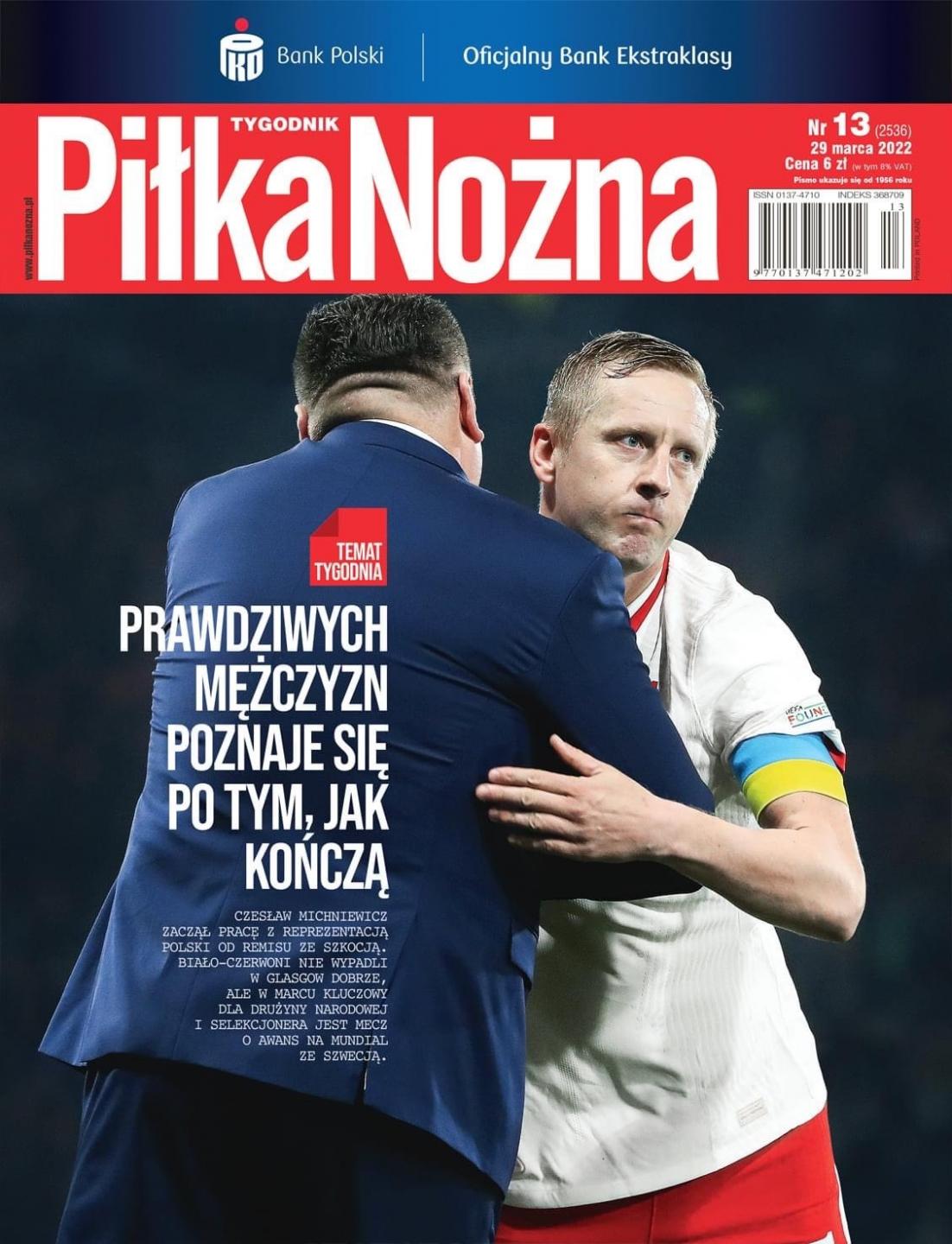 Okładka Piłka Nożna po meczu Szkocja - Polska 1:1 (24.03.2022).
