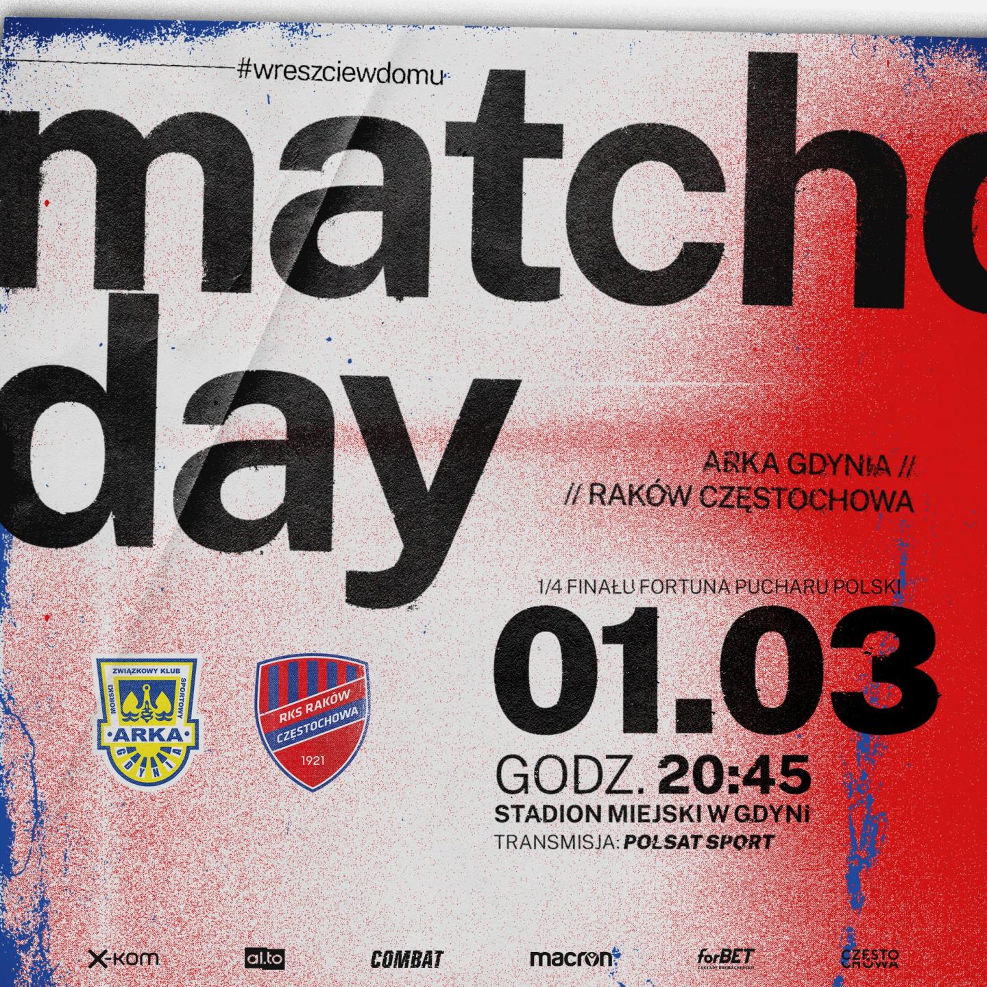 Arka Gdynia - Raków Częstochowa 0:2 (01.03.2022)