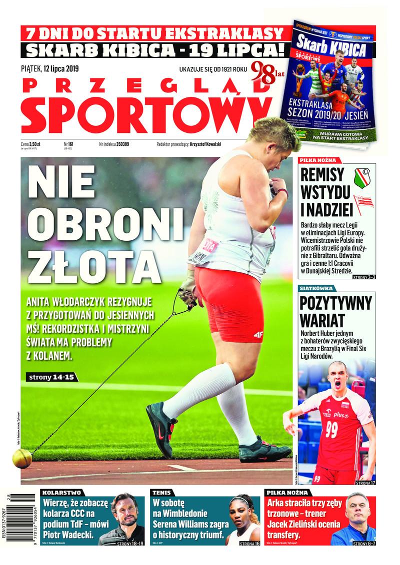 Okładka Przegląd Sportowy po meczach Europa FC - Legia Warszawa 0:0 i DAC Dunajská Streda - Cracovia 1:1 (11.07.2019).