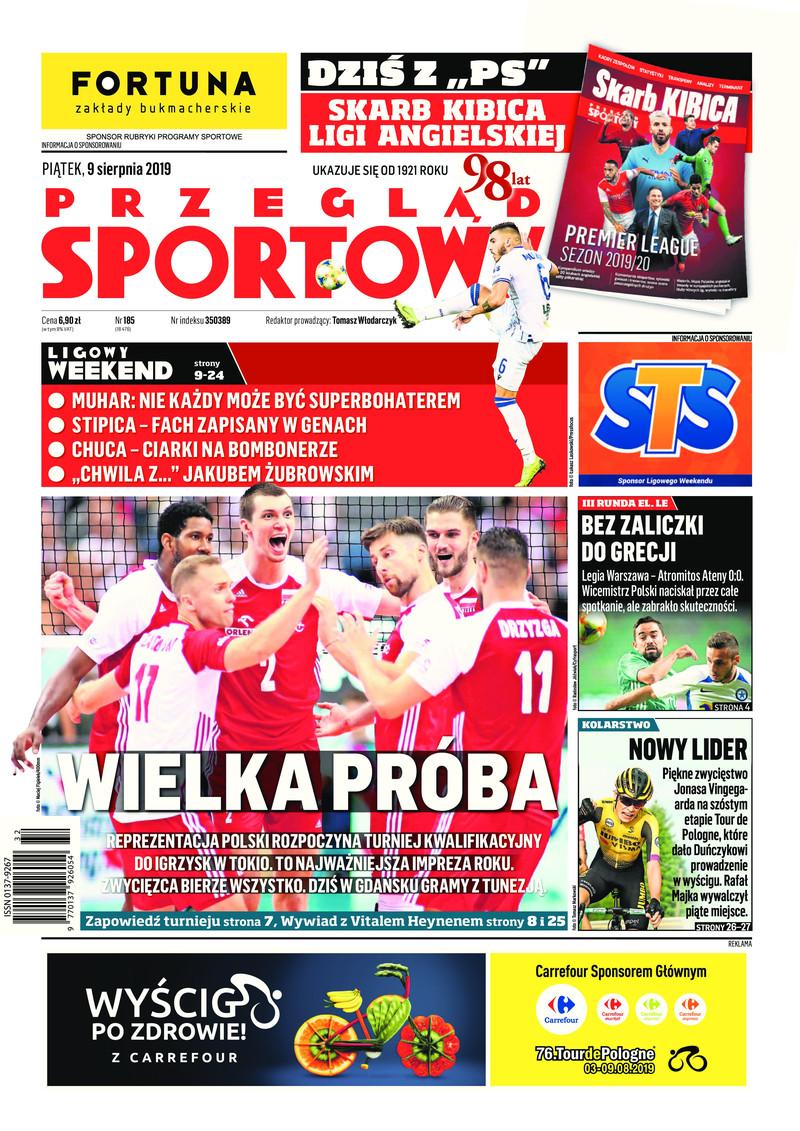 Okładka Przegląd Sportowy po meczu Legia Warszawa - Atromitos Ateny 0:0 (08.08.2019).