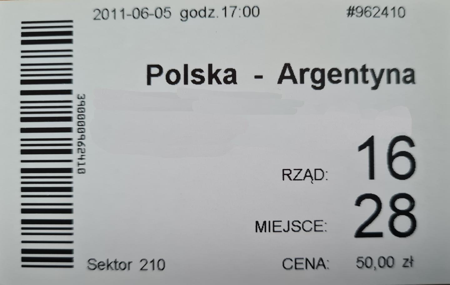 Polska - Argentyna 2:1 (05.06.2011)