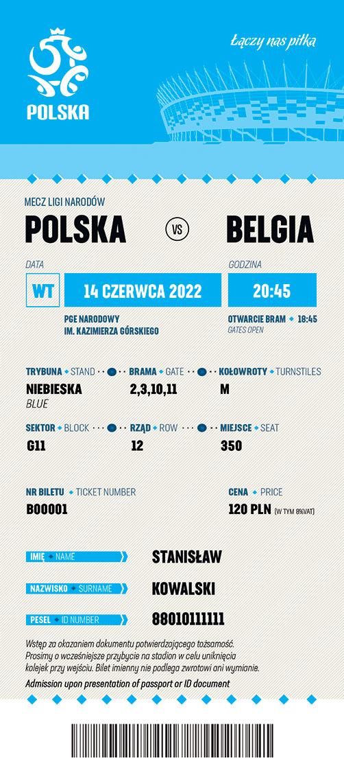 Polska - Belgia 1:0 (14.06.2022)