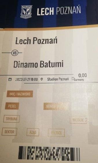 Lech Poznań - Dinamo Batumi 5:0 (21.07.2022)